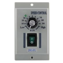 AC 110V to DC Motor Speed Controller, 400W Below DC 24V 36V 90V Motor Variable Adjustable Speed Regulator, Knob Stepless Speed & Current Protection