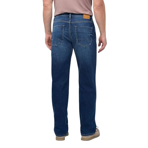 DUER Men's Performance Denim+ Relaxed Straight Jean, Prairie Indigo (40W x 30L)4