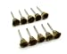 TEMO 10 Brass Wire Rotary 1/2" Cups brushes #536 1/8" shank tool for Dremel