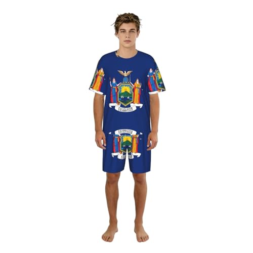 Pyjama New York homme en tissu respirant pour des nuits fraîches et sans irritation