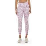Danskin Women's Tie Dye Swirl Performance 7/8 Leggings, Lilac Tie Dye, Large