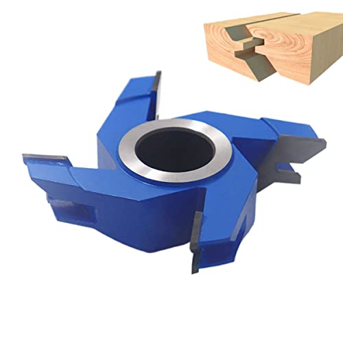 CO-CUTTNER Shaper Cutters 4-Wing Lock Miter 45-Deg, Customizable Wood Thickness from 5/8" to 2 inch with Bore 3/4" 1" 1-1/4" Heavy-Duty