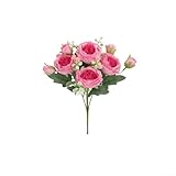 Photo Gallery remixast confezione da 2 peonie artificiali, peonie in seta, bouquet di peonie artificiali, per centrotavola, matrimoni, feste, decorazione per la casa (rosa scuro) Photo Gallery remixast confezione da 2 peonie artificiali, peonie in seta, bouquet di peonie artificiali, per centrotavola, matrimoni, feste, decorazione per la casa (rosa scuro)