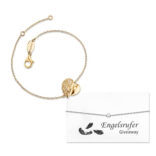 Engelsrufer® dünnes und edles verstellbares Armband für Damen in gold...