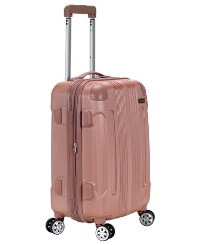 Image of Rockland London Hardside Spinner Wheel Luggage, Rosegold, Carry-On 20-Inch