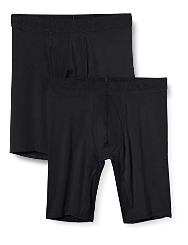 Under Armour Men's Tech Mesh 9" Boxerjock Boxer Briefs - 2 Pack, Black//Jet