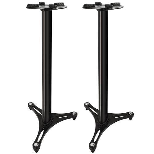 Ultimate Support MS-90/36B 36 Inches Studio Monitor Stands - Black Finish