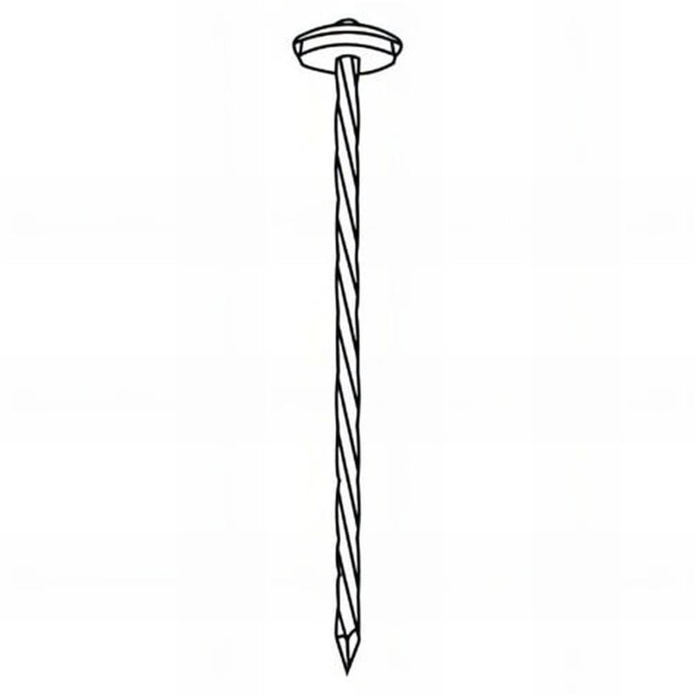 D-Work - Paraguas trenzado galvanizado con cabeza retraída y arandela marrón - 20 x 3,8 x 120 mm