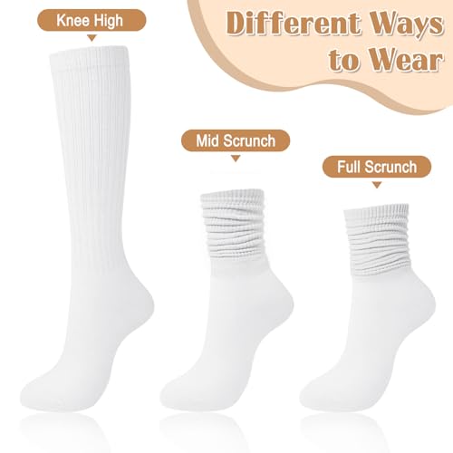 Loritta Slouchy Socks for Women Soft Retro Scrunch Sock Long Slouch Boot Socks4