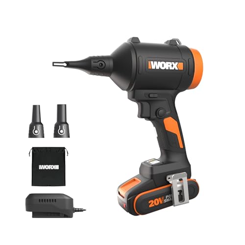 WORX WX099 20V Akku-Staubbläser mit bürstenlosem Motor...
