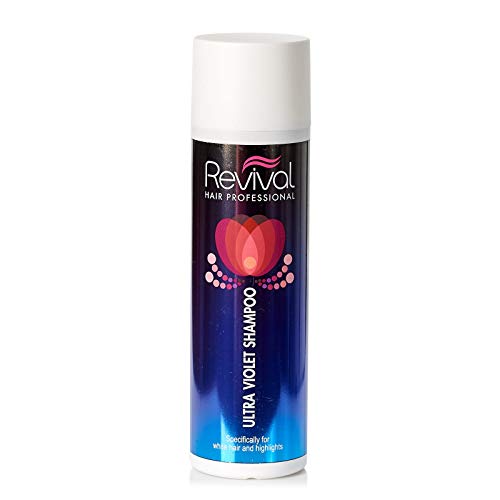 Revival Hair Professional Ultra Violet purple Shampoo for white and Blonde hair with highlights fights brassiness and yellow tones 16.9 Fl Oz/500ml