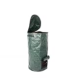 Bolsa de Compost: Bolsa de Compost de 15 Galones y 34 Galones con Puerta de Acceso Conveniente para Desechos de Jardín con Desechos de Hojas de Jardín (Verde Oscuro)