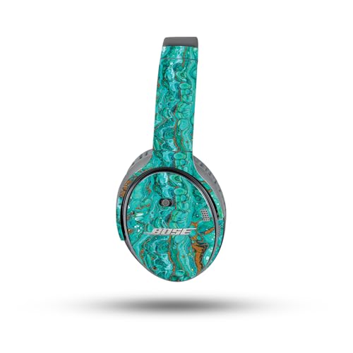 Image of MightySkins Skin Compatible with Bose QuietComfort 35 II Headphones - Turquoise Ripple | Protective, Durable, and Unique Vinyl Decal wrap Cover | Easy to Apply, Remove, and Change Style