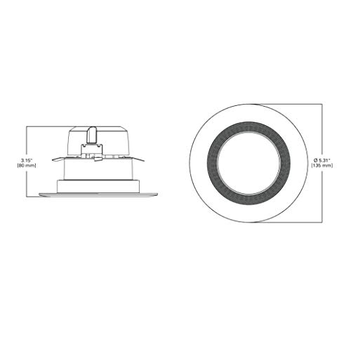 Image of HALO LT 4 Inch Indoor /Outdoor Recessed LED Retrofit Trim Can Light, Daylight 5000K - LT460WH6950R