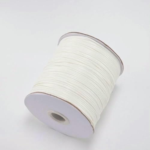 Cordón de Cuero Encerado de 0,5/1/1,5/2/3,0 mM, Hilo de algodón, Correa para Collar, Cuerda, Pulsera de Cuentas para Hacer Joyas, Suministros para Bricolaje, 10s, 1,5 mm, aproxima