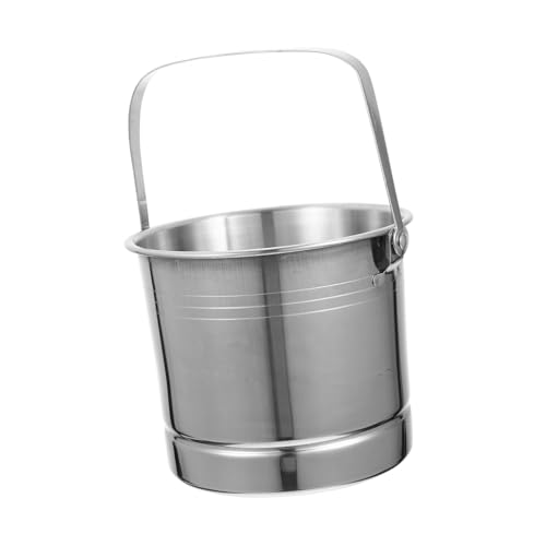 Ipetboom Cubeta de Hielo de Acero Inoxidable Ligera para Vino Enfriador Portátil para Bares Ktv y Fiestas Cubitera de Almacenamiento para Botellas