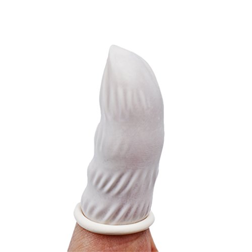 Preisvergleich Produktbild Kcopo Anti statische Einweg Fingerlinge Schutzkappen Latex Gummi Einmalhandschuhe Fingerlinge Schutzkappen Fingerschutz Medical Fingercot Weiß 200 Stück