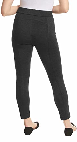 Anne Klein Womens Midweight Tummy Control Ponte Pant (Small, Charcoal Heather)3