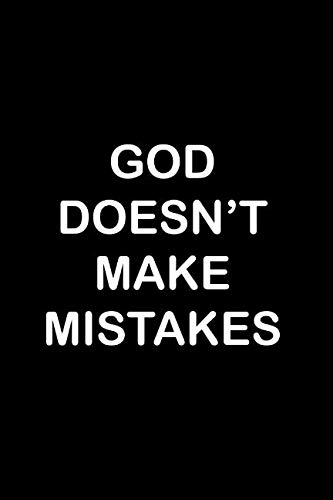 GOD DOESN'T MAKE MISTAKES: Inspirational Black Composition Notebook - College Ruled