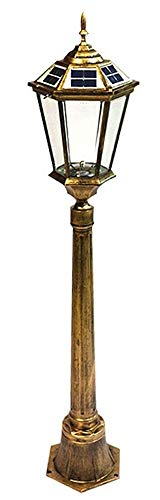 Lumière solaire tête unique pour pilier et lanterne de jardin rétro
