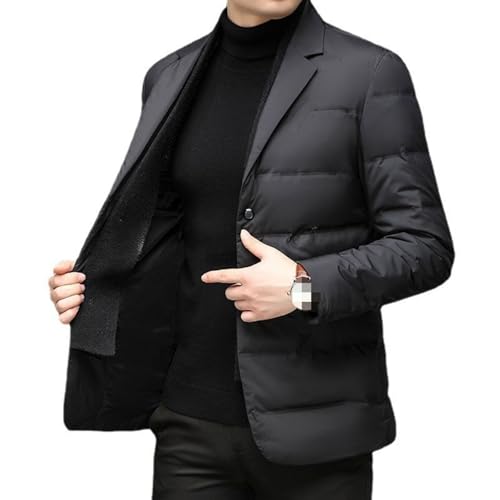 JEsilunmaMY Men's Suit Collar Insulated Puffer Jacket Winter Thermal Business Blazer Down Coats Windproof Padded Puffy Coat