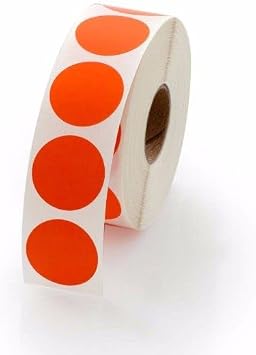 Orange 1" Circle Stickers