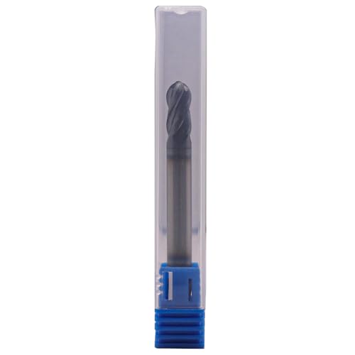 Image of BestParts 1 /4 inch Solid Carbide Ball Nose End Mill - Double End - AlTiN Coated, 4 Flute, 30 Degree Helix, 1 /4 inch Cutting Diameter, 1 /4 inch Shank Diameter, 1 /2 inch Length of Cut, 2-1 /2 inch Overall Length