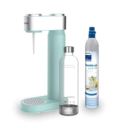 Philips Water Solutions GoZero Sparkling Water Maker Sifón, máquina para Hacer Soda, 1 Liter, plástico, Verde