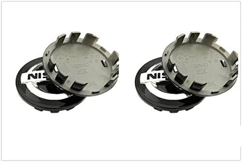 4pcs/Set 54mm Black Car Wheel Center Caps Hub Covers Suitable forNissan Wheel Cover 54mm Modified Tire Center Cover (Black-forNissan)