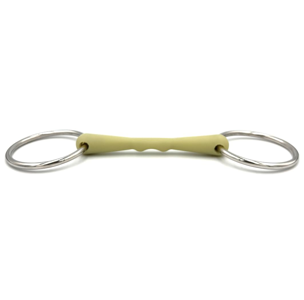 ES0041 Gebiss Wassertrense Stangengebiss mit Flexibel Apfel Apfelgeschmack Material Stange Ringdurchmesser 66 mm Gebissstärke 19 mm (12.5 cm)