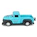 Vintage Blue Pickup Truck Trailer Towing Toy Camper RV Motorhome Toys for Boys Diecast Model Car Metal Pull Back Toy Cars 3 4 5 6 7 Year Old Toddler Kids Birthday Gifts Cake Topper Home Office Décor
