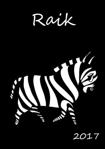 2017: personalisierter Kalender 2017 "Raik" - DIN A5 - eine Woche pro Doppelseite