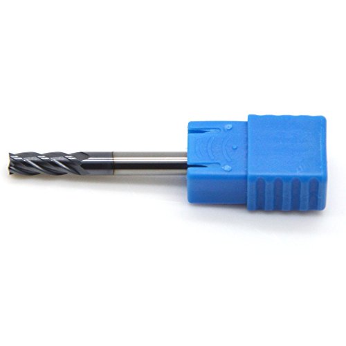 Wokesi 4mm Cutting Diameter,6mmCutting Diameter,50mmOAL,4Flutes,HRC45,TiAlN Coated,Solid Carbide Square End Mills Flat Endmills Bits Router CNC Lathe Cutter Drill Tools (4mmDia×6mmShank×50mmL)