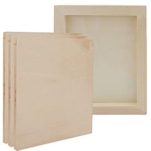 Houten Canvas, 4 Stuks (22,5 * 19 cm / 8,85 * 7,5 inch) Houten Cradled Schilderij Paneelborden, Houten Fotolijst voor…