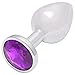 AKStore Medium Super Quality Deluxe Steel Fetish Plug Anal Butt Jewelry for Fetish Kinky Sex Love Games Personal Sex Massager Good Valentine 'S / Birthday Gift(Purple)