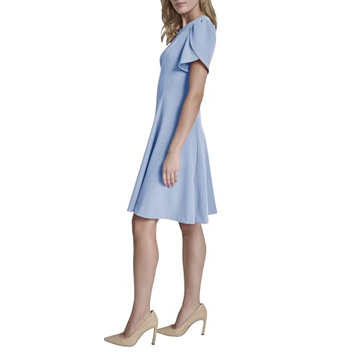 Image of DKNY Women's Tulip Sleeve Fit & Flare Mini Dress