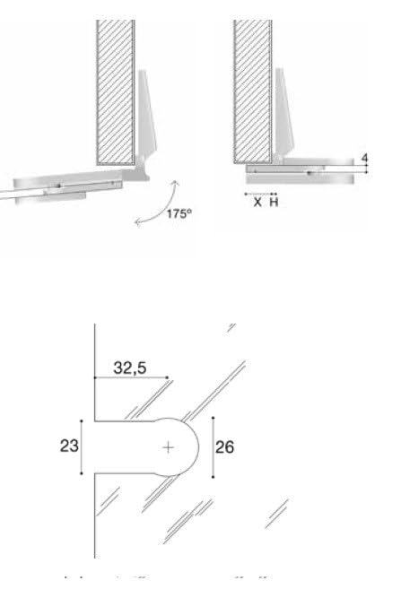 Cerniera Per Vetro Battente Esterna - Finitura Cromo Lucido, Modello CF01025, Per Serramenti - Foto 6