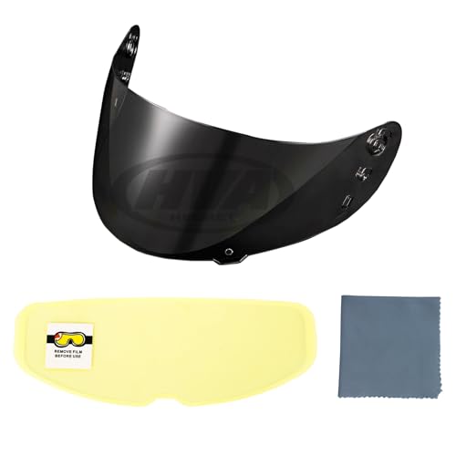 ICON IC04 Airframe Pro Airmada Airform Motorcycle Helmet Shield with Professional Anti Fog Film Set (Smoke Lense + Antifog Film)