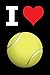 Produktbild Blank Notebook - 100 Pages - I Love Tennis: Unruled; Unlined White Paper; 6" x 9"; 15.2 cm x 22.9 cm; 50 Sheets; Page Numbers; Table of Contents; Diary; Journal; Black; Tennis Ball; Sports