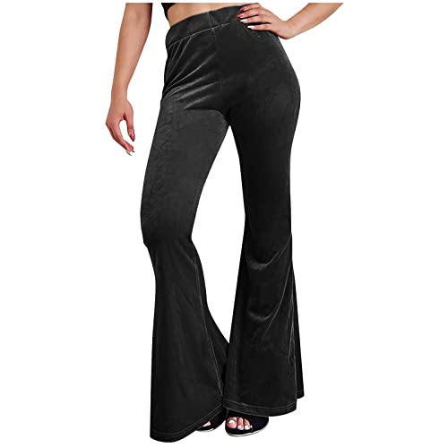 Amazon.com: HGps8w Plus Size Women's Velvet Bell Bottom Flare