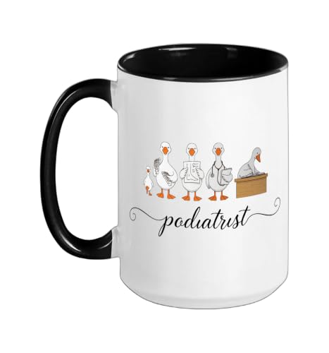 Podiatrist Podiatrists Podiatry Foot Doctor Specialist Ceramic Mug, Black/White, 15oz