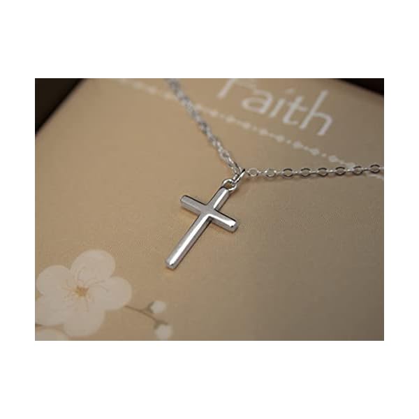 EFYTAL-Small-Cross-Necklace-for-Women-and-Girls-Christian-Gifts-for-Easter-First-Communion-Confirmation-Baptism-Sterling-Silver-Dainty-Tiny-Pendant-Jewelry-Religious-Gift-for-Catholic-Birthday EFYTAL Small Cross Necklace for Women and Girls, Confirmation Gifts for Teenage Girl, First Communion Baptism Gifts for Girl, Sterling Silver Dainty Necklaces, Religious Gift for Catholic Birthday