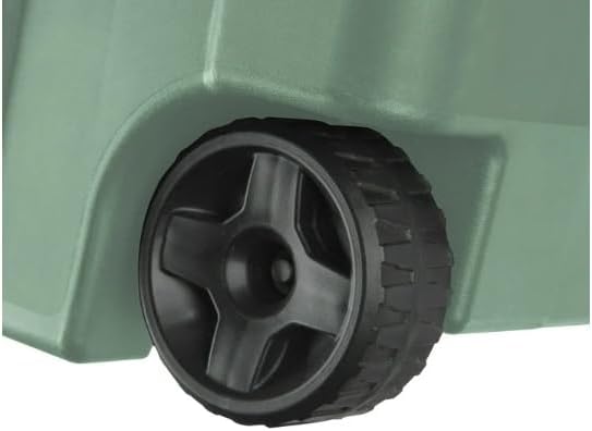 2PCS 40 Gallon Industrial Tote Plastic Storage Bins Wheeled Large Storage Box Set Green