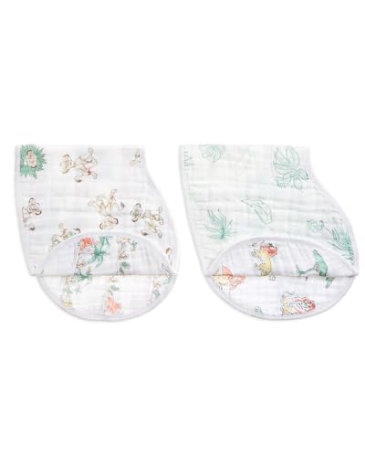 aden + anais Lot de 2 bavoirs d’épaule burpy bib® pour bébé prélavés en mousseline 100% coton, bavoirs absorbants, Garçon, Fille, 57cm x 28cm, 0-36...