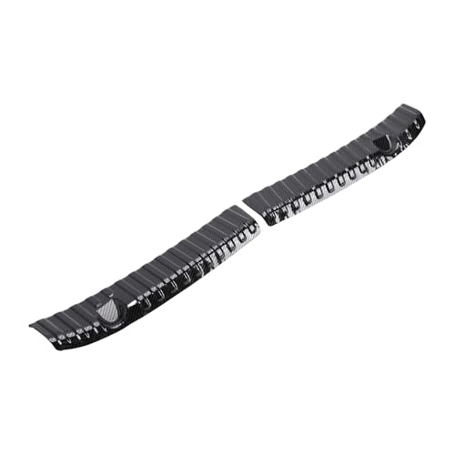 Cubierta de alféizar de maletero prémium en acero inoxidable con diseño elegante de fibra de carbono 1