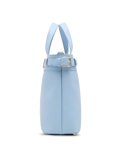 Anne Klein Womens Belted Satchel with Convertible Strap, Cloud Blue4