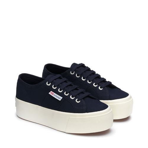Superga - Unisex 2790 Platform Shoes, Color Navy/Favorio, Size: 8 M US Mens/9.5 M US Womens2