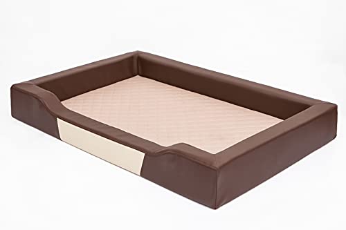 PillowPrim Hundebett Hundeschlafplatz Hundesofa Hundekissen Ruheplatz Hundematratze Hundehütte Hundeplatz Hundekorb Liegekissen 75x50 cm