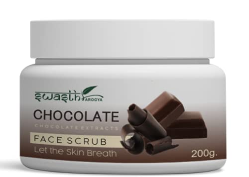 Swasth Arogya Chocolate Face Scrub || Lighten Complexion || Anti Aging || Remove Dead Cells & Rejuvenates || Moisturize || Pack Of 1 Jar Chocolate Face Scrub (200gm.)