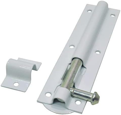 150mm 6" White Tower Bolt